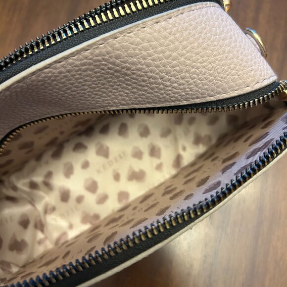 NWT Kedzie Vegan Leather Crossbody Bag Tan Small Removable Straps Zip Closure - Picture 11 of 16